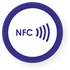 Picture of NFC sticker 50mm with border, more colors