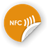 Picture of NFC sticker 50mm with text, more colors