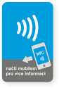 Picture of Big rectangle NFC sticker with the NFC Wave graphics