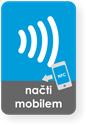 Obrázok pre výrobcu Medium rectangle NFC sticker with the Wave graphics