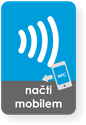 Picture of Medium rectangle NFC sticker with the Wave graphics