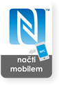Obrázok pre výrobcu Medium rectangle NFC sticker with the N-mark graphics